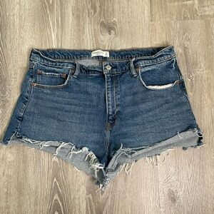 Abercrombie & Fitch Dark Blue Jean Shorts